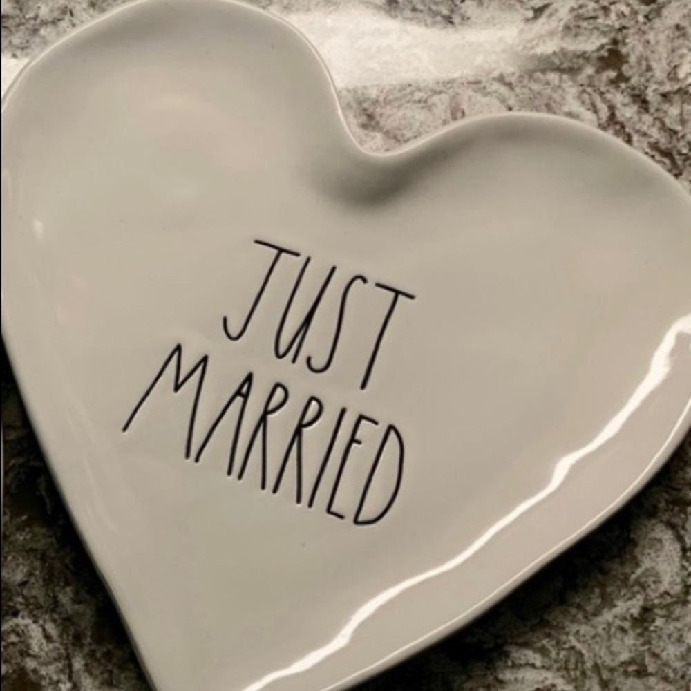 Rae Dunn Heart wedding plate.